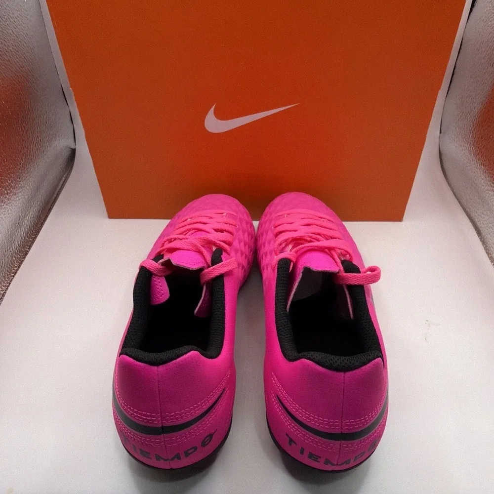 Nike Jr Legend Tiempo 8 Club FG/MG Youth Soccer Cleats. Pink Blast/Black Size 4Y